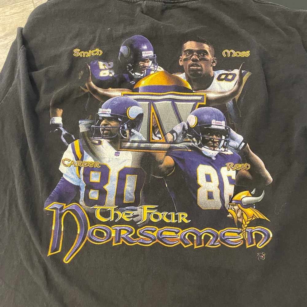 Vintage Four Norsemen Minnesota Vikings T Shirt
